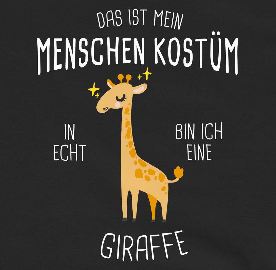 Shirtracer Das Ist Mein Menschenkostüm In Echt Bin Ich Eine Giraffe: T-Shirt Rucksack Shirtracer