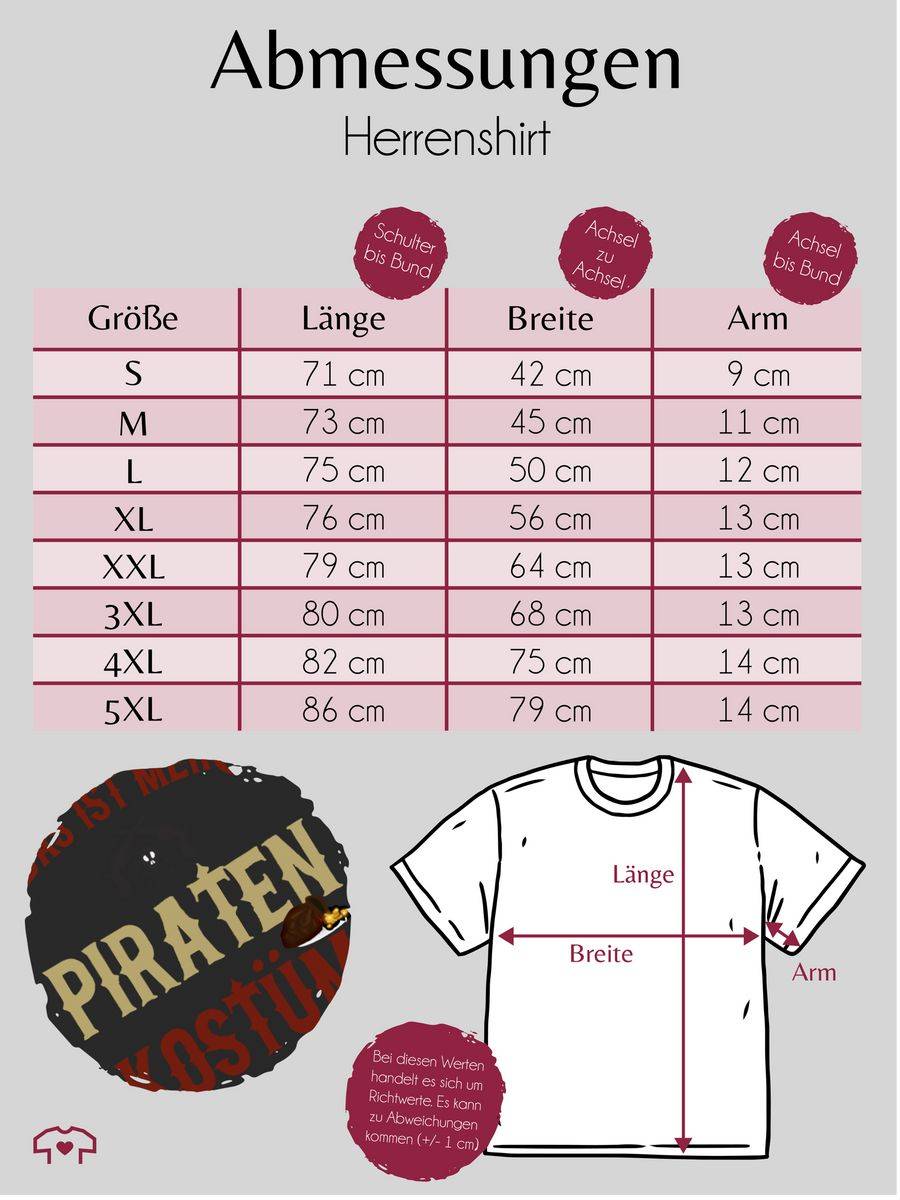 Shirtracer Das Ist Mein Piraten Kostüm: Tshirt Turnbeutel Shirtracer