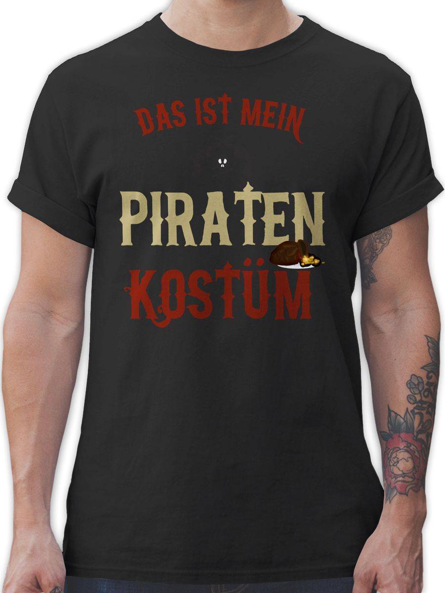 Shirtracer Das ist mein Piraten Kostüm: Tshirt Turnbeutel Shirtracer