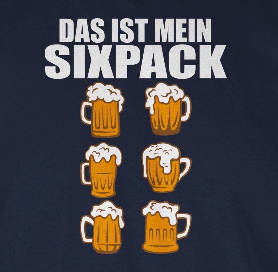 Shirtracer Das Ist Mein Sixpack - Bier - Weiß: T-Shirt Turnbeutel Shirtracer