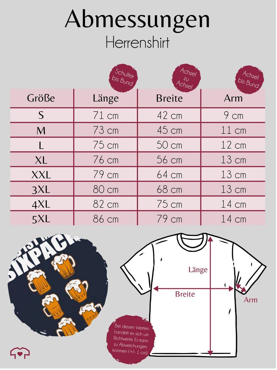 Shirtracer Das Ist Mein Sixpack - Bier - Weiß: T-Shirt Turnbeutel Shirtracer