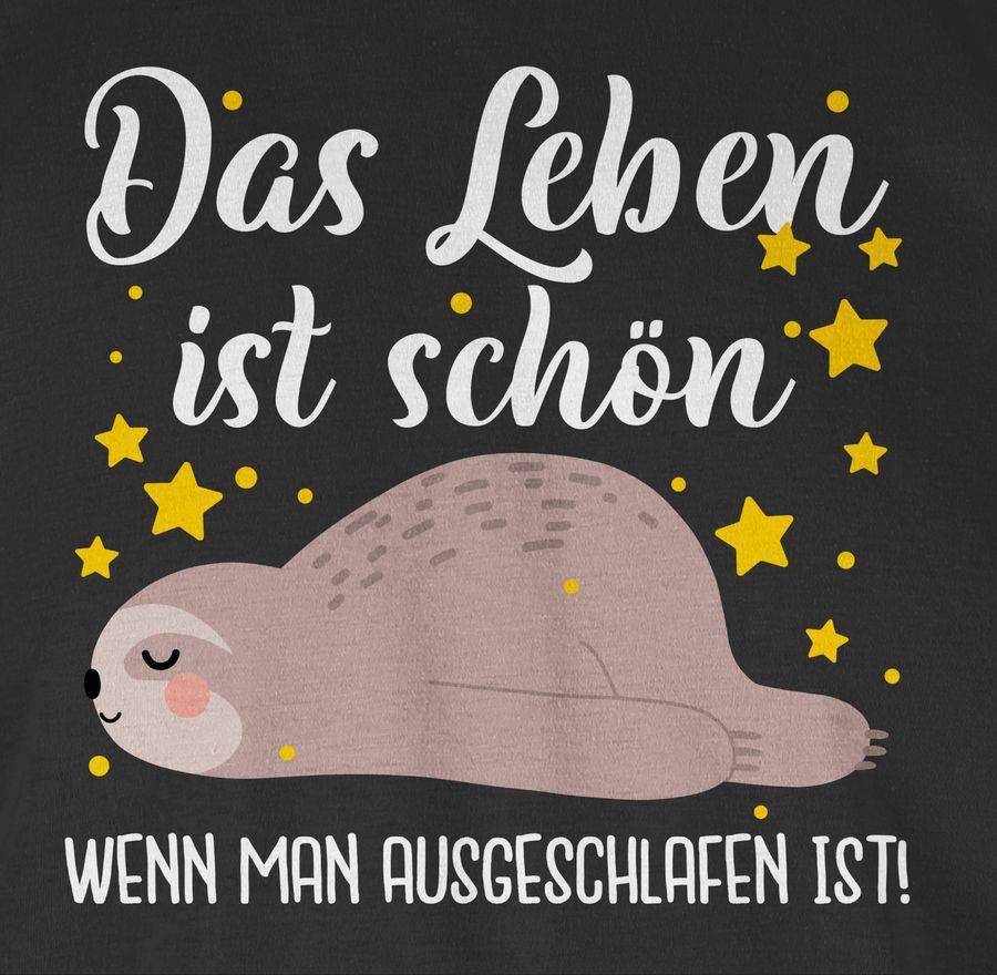 Shirtracer Das Leben Ist Schön, Wenn Man Ausgeschlafen Ist! - Weiß: Tshirt Gym Bag Shirtracer