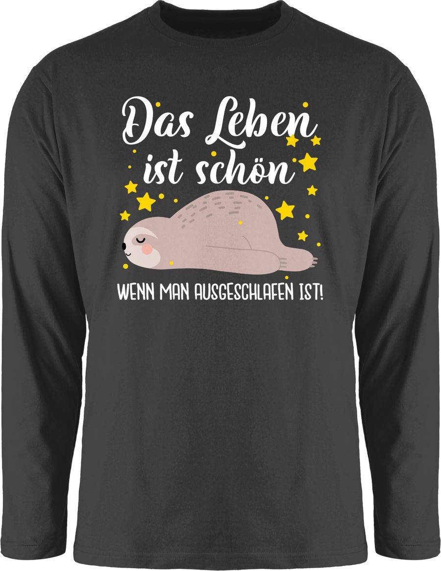 Shirtracer Das Leben ist schön, wenn man ausgeschlafen ist! - weiß: Tshirt Gym Bag Shirtracer