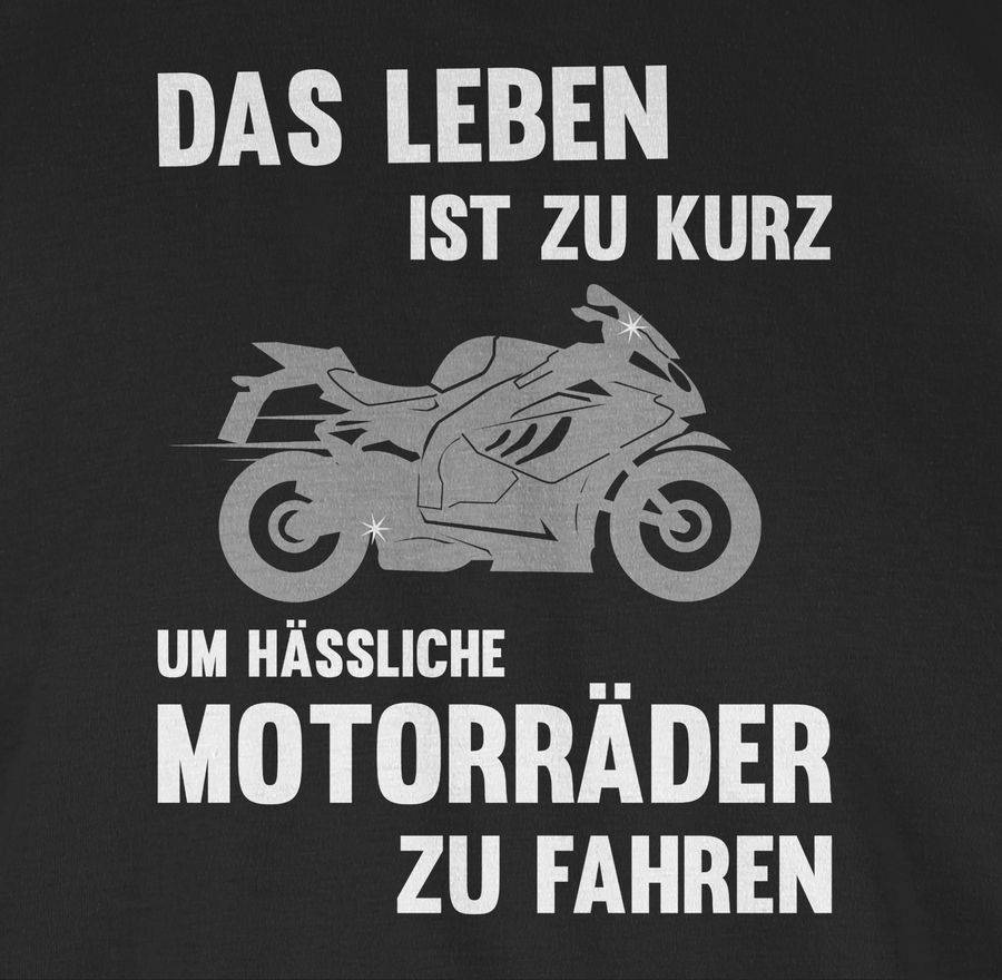 Shirtracer Das Leben Ist Zu Kurz Um Hässliche Motorräder Zu Fahren 2: T-Shirt Turnbeutel Shirtracer