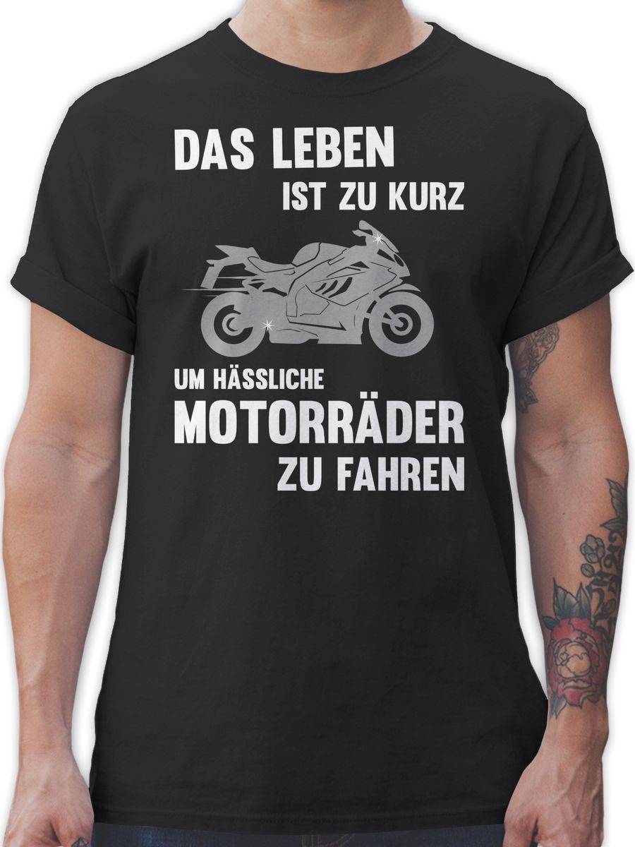 Shirtracer Das Leben ist zu kurz um hässliche Motorräder zu fahren 2: T-Shirt Turnbeutel Shirtracer