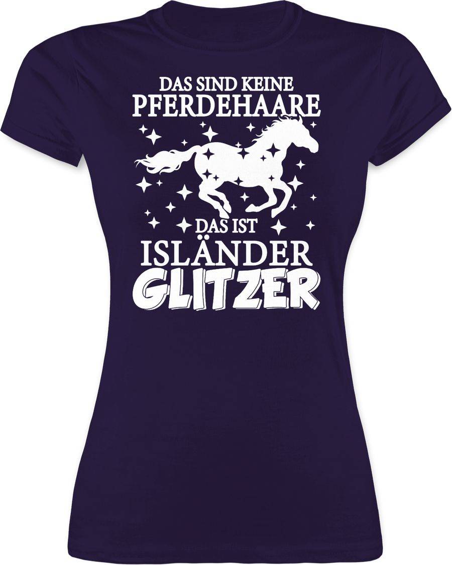 Shirtracer Das sind keine Pferdehaare - Das ist Isländer Glitzer - weiß Shirts & Mehr Shirtracer