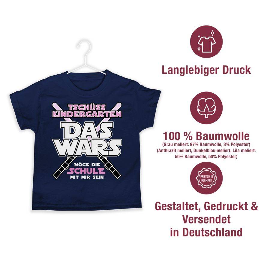 Shirtracer Das Wars Kindergarten Rosa: T-Shirt Rucksack Shirtracer
