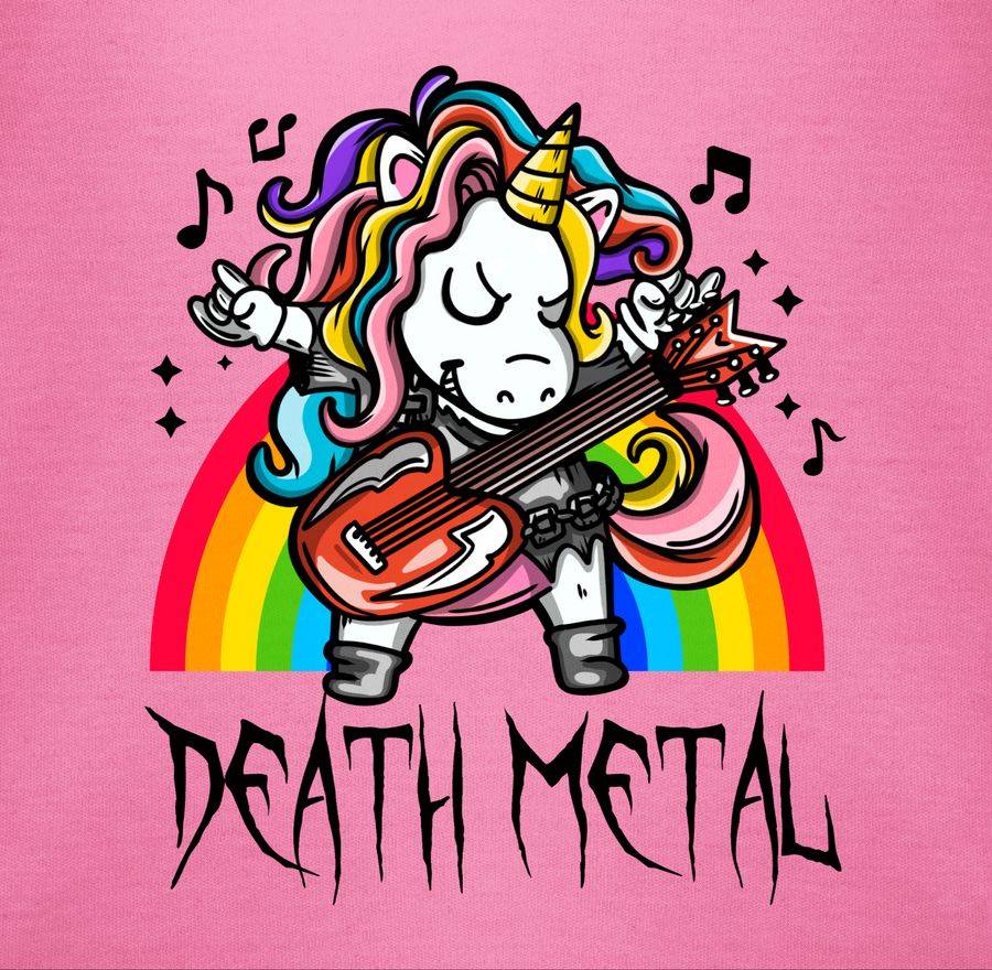 Shirtracer Death Metal Einhorn - Unicorn: T-Shirt Rucksack Shirtracer