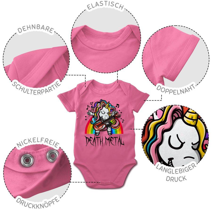 Shirtracer Death Metal Einhorn - Unicorn: T-Shirt Rucksack Shirtracer