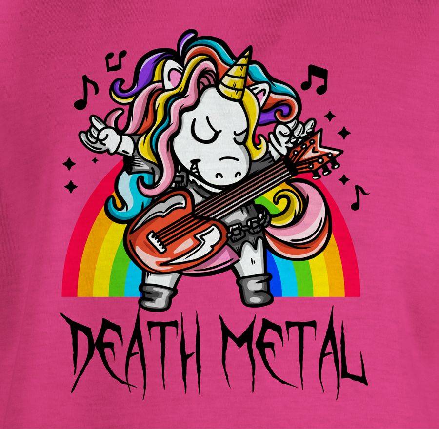 Shirtracer Death Metal Einhorn - Unicorn: T-Shirt Rucksack Shirtracer