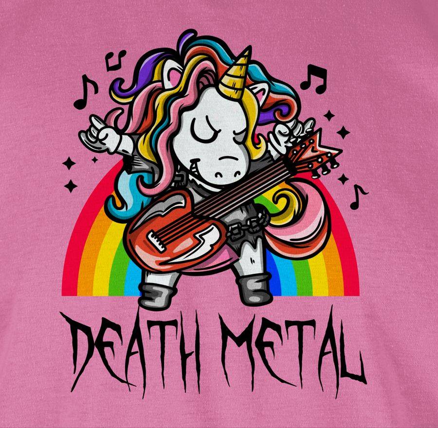 Shirtracer Death Metal Einhorn - Unicorn: T-Shirt Rucksack Shirtracer