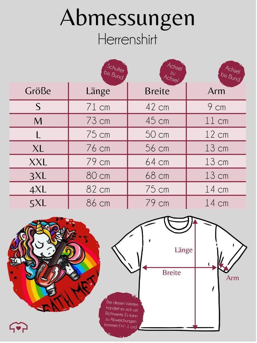 Shirtracer Death Metal Einhorn - Unicorn: T-Shirt Rucksack Shirtracer