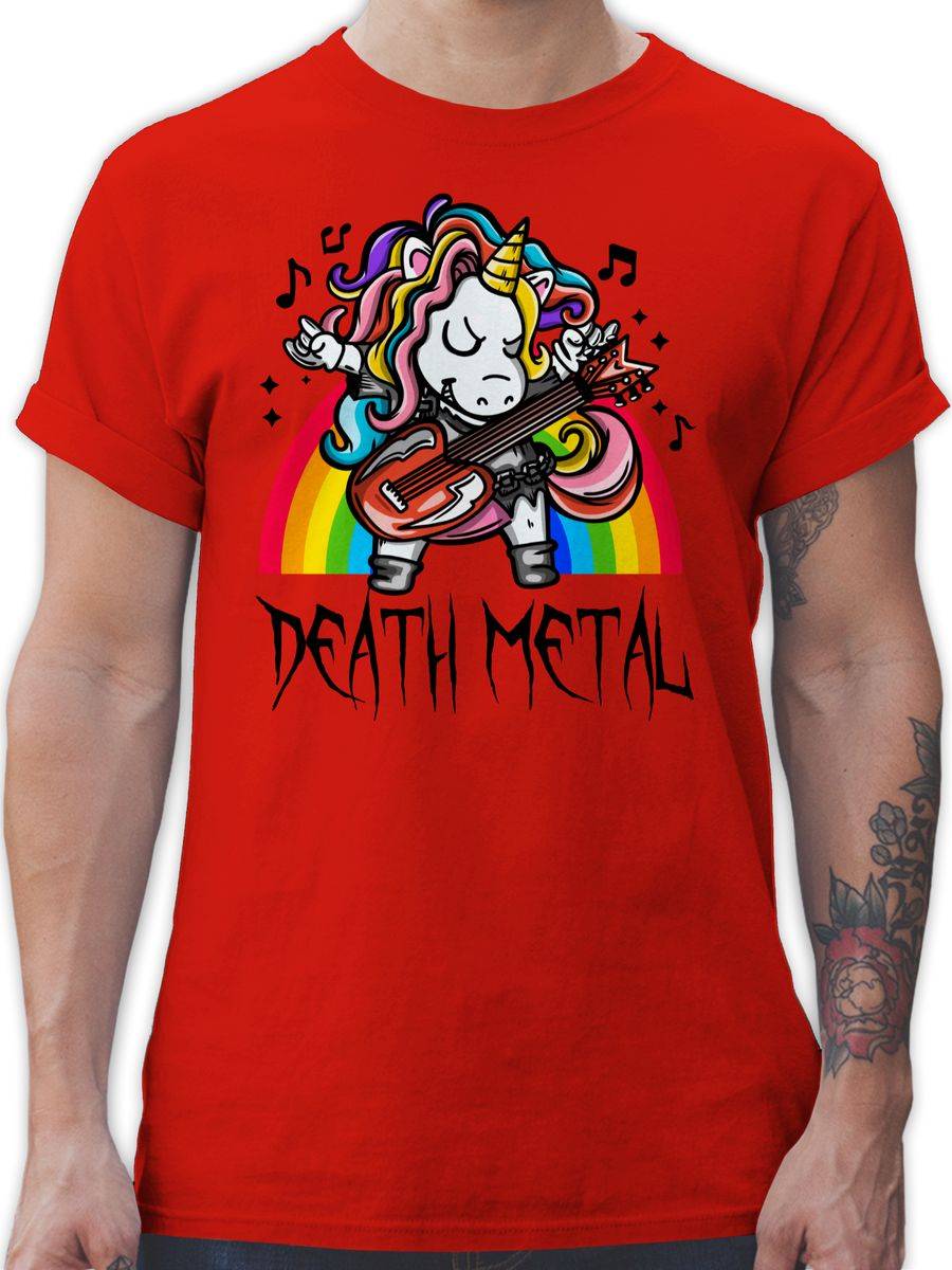 Shirtracer Death Metal Einhorn - Unicorn: T-Shirt Rucksack Shirtracer