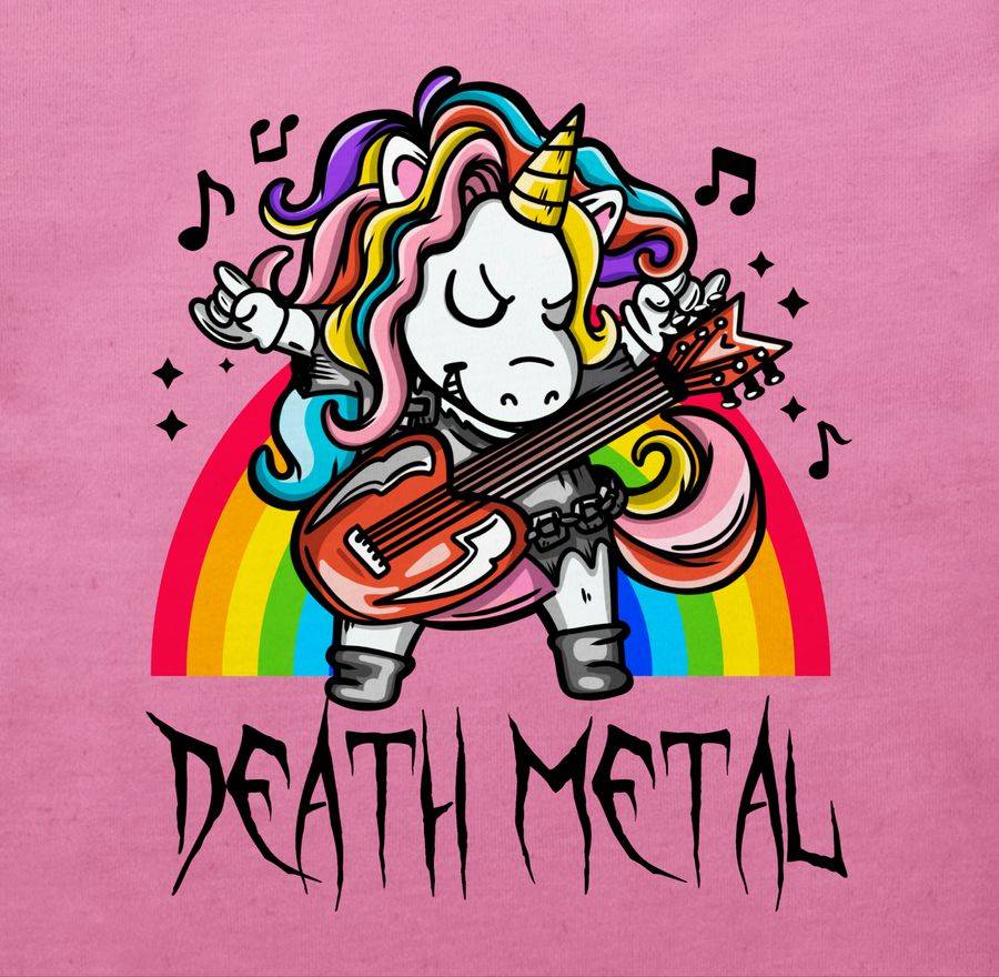 Shirtracer Death Metal Einhorn - Unicorn: T-Shirt Rucksack Shirtracer