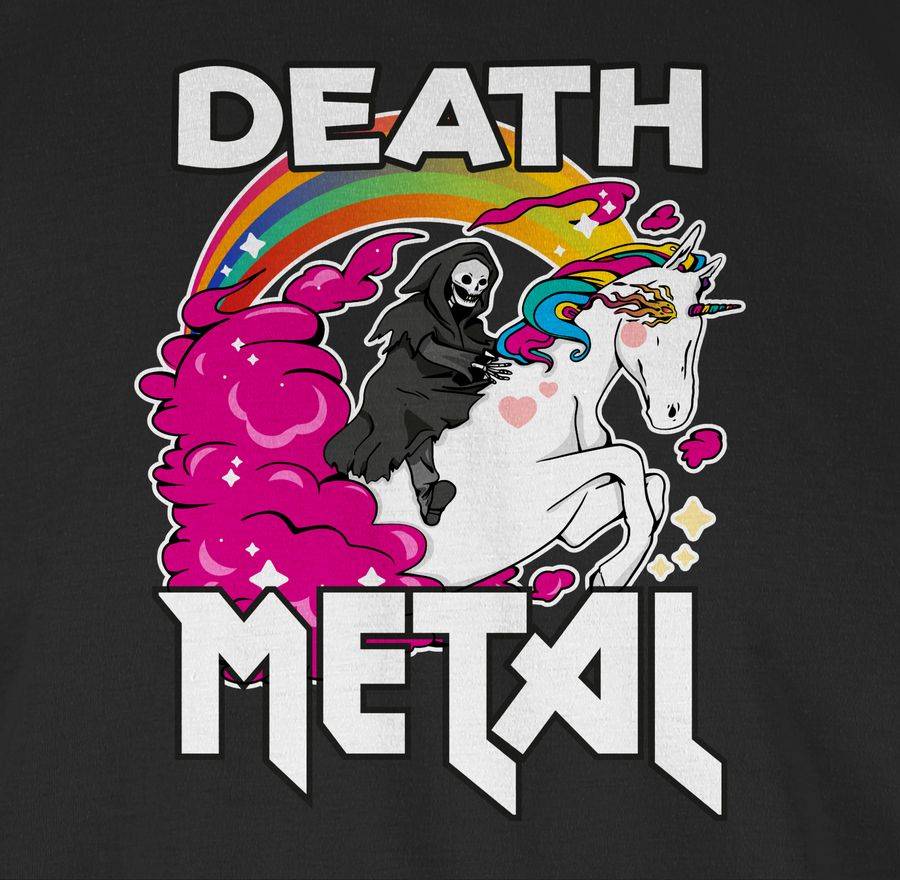 Shirtracer Death Metal Sensenmann Auf Einem Einhorn: Tshirt Gym Bag Shirtracer