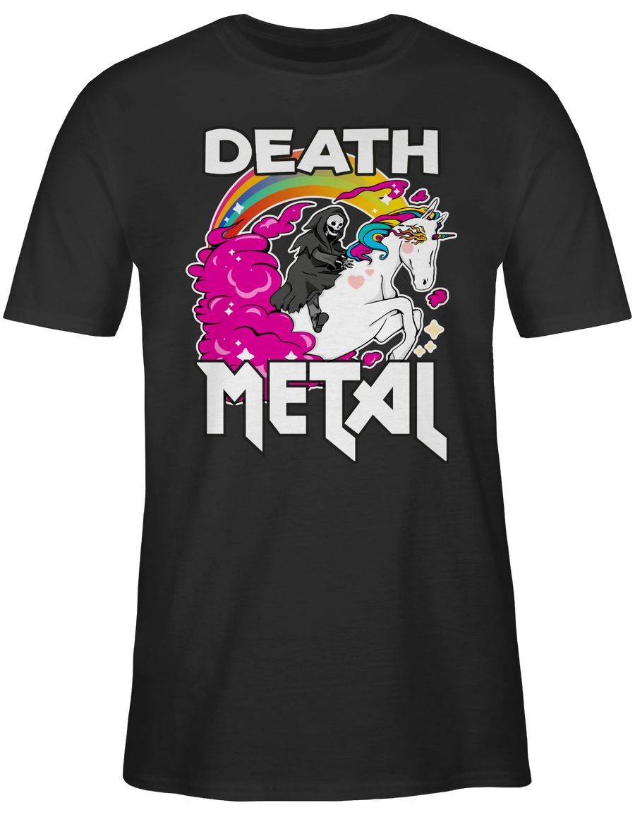 Shirtracer Death Metal Sensenmann auf einem Einhorn: Tshirt Gym Bag Shirtracer