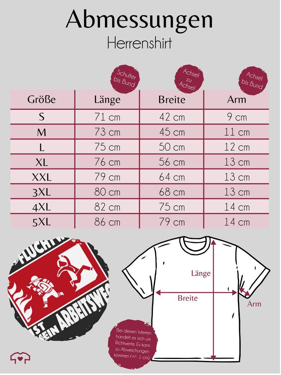 Shirtracer Dein Fluchtweg Ist Mein Arbeitsweg Feuerwehr: T-Shirt Turnbeutel Shirtracer