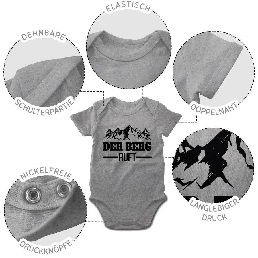 Shirtracer Der Berg Ruft - Schwarz: T-Shirt Rucksack Shirtracer