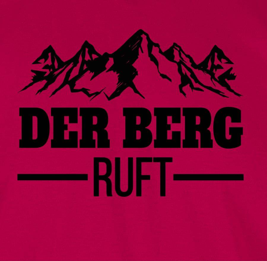 Shirtracer Der Berg Ruft - Schwarz: T-Shirt Rucksack Shirtracer