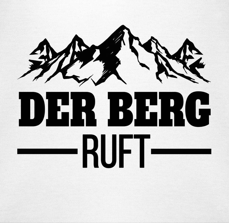 Shirtracer Der Berg Ruft - Schwarz: T-Shirt Rucksack Shirtracer