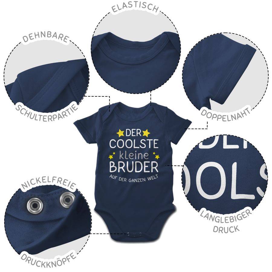 Shirtracer Der Coolste Kleine Bruder - Weiß: Tshirt Rucksack Shirtracer