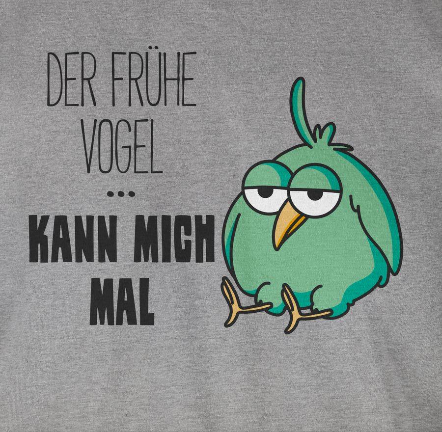 Shirtracer Der Frühe Vogel Kann Mich Mal: T-Shirt Turnbeutel Shirtracer