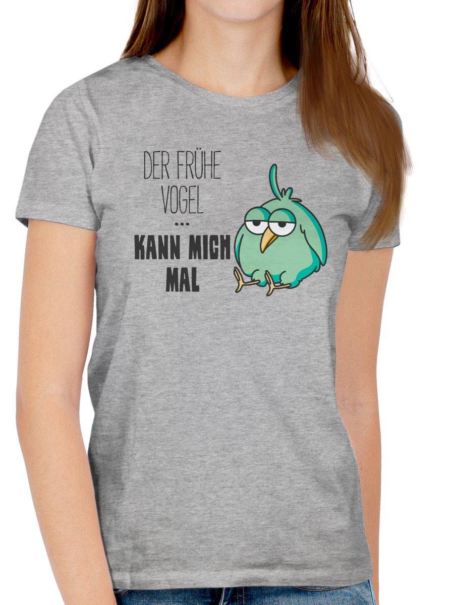 Shirtracer Der Frühe Vogel Kann Mich Mal: T-Shirt Turnbeutel Shirtracer