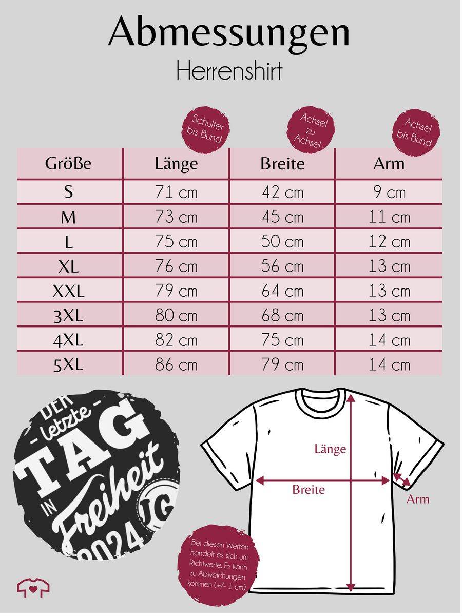 Shirtracer Der Letzte Tag In Freiheit 2024 Shirts & Mehr Shirtracer