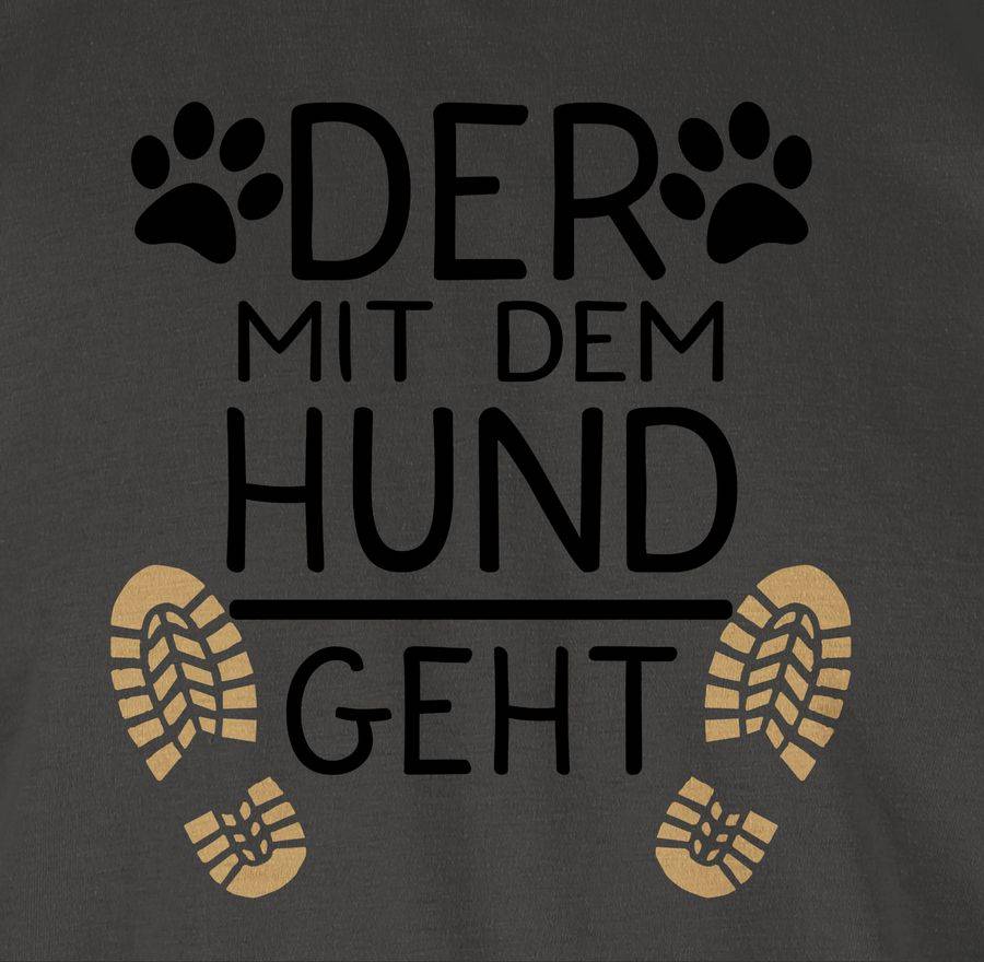 Shirtracer Der Mit Dem Hund Geht - Schwarz: T-Shirt Rucksack Shirtracer