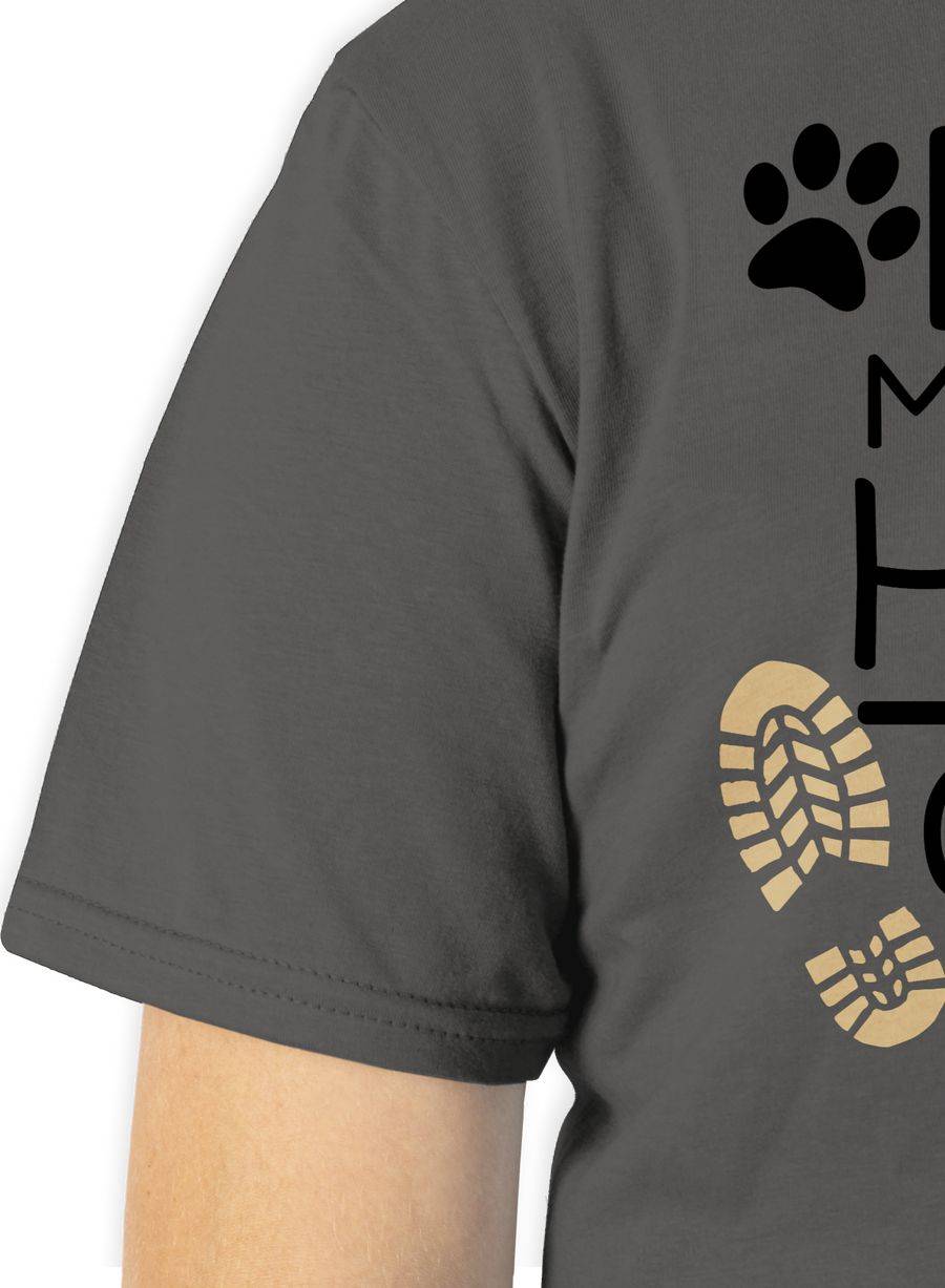 Shirtracer Der Mit Dem Hund Geht - Schwarz: T-Shirt Rucksack Shirtracer