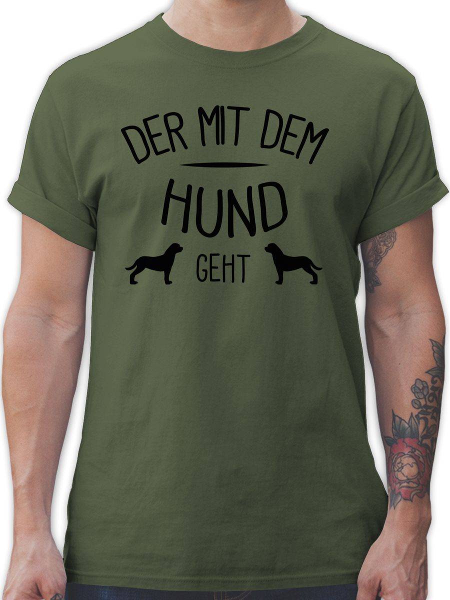 Shirtracer Der mit dem Hund geht Shirts & Mehr Shirtracer