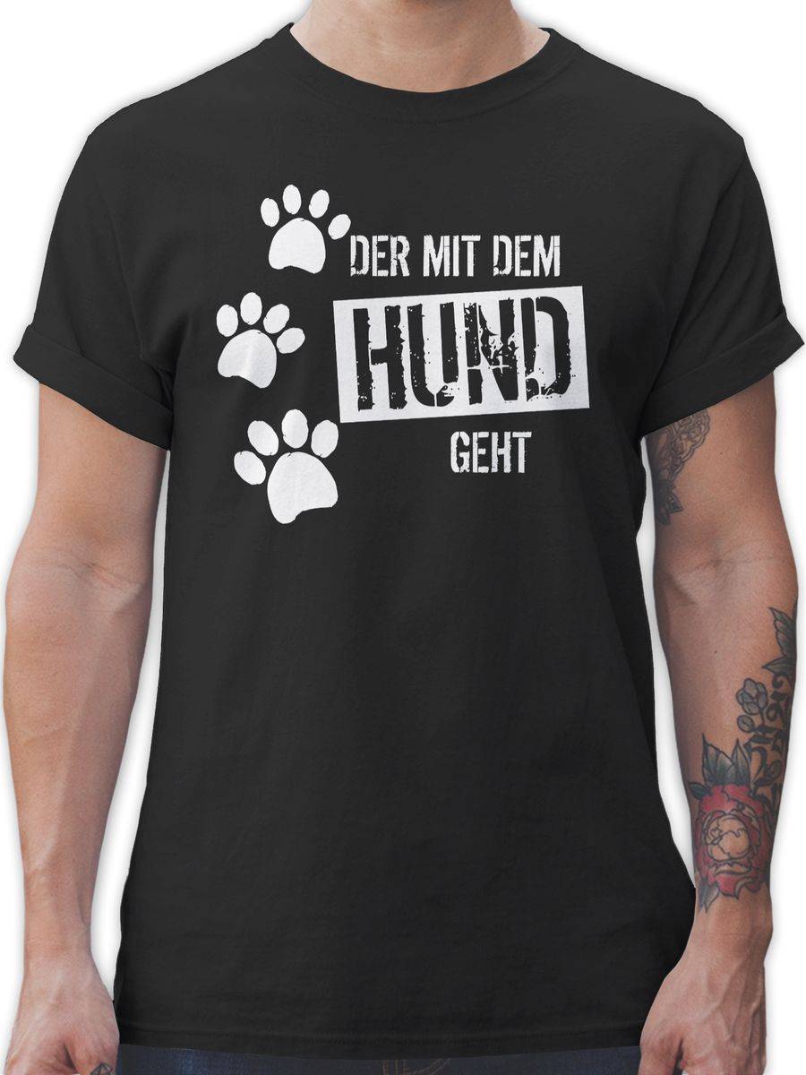 Shirtracer Der mit dem Hund geht: Tshirt Turnbeutel Shirtracer