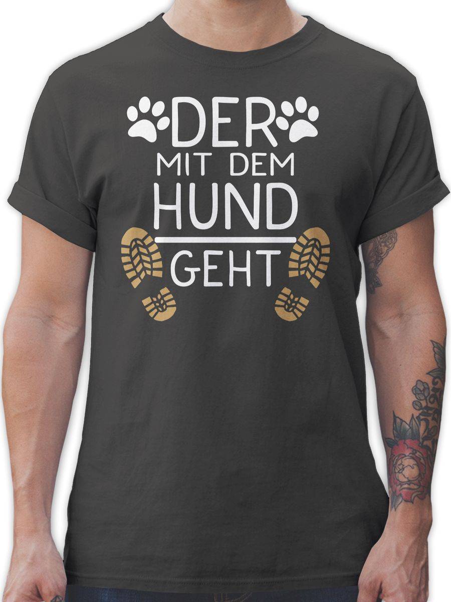 Shirtracer Der mit dem Hund geht - weiß Shirts & Mehr Shirtracer