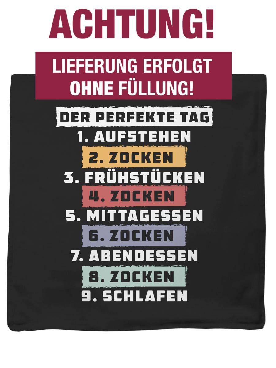 Shirtracer Der Perfekte Tag - Zocken - Weiß: Tshirt Rucksack Shirtracer