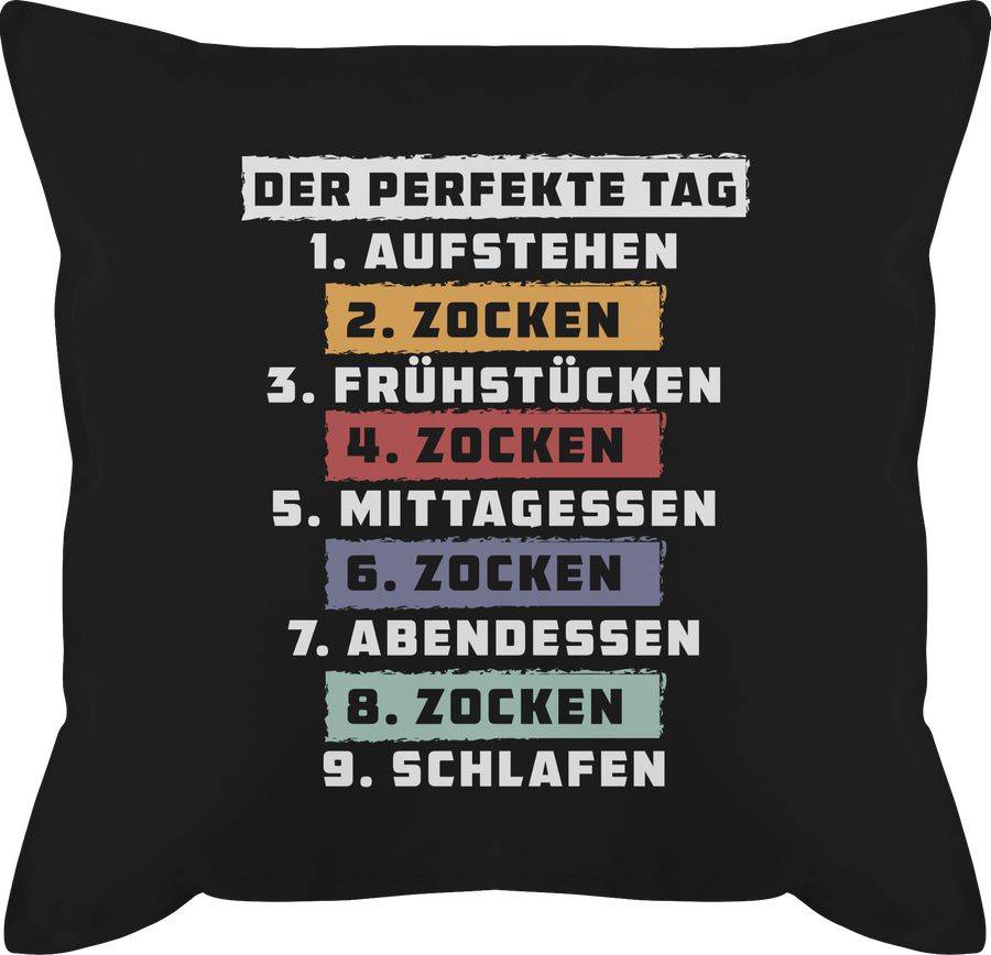 Shirtracer Der perfekte Tag - Zocken - Weiß: Tshirt Rucksack Shirtracer