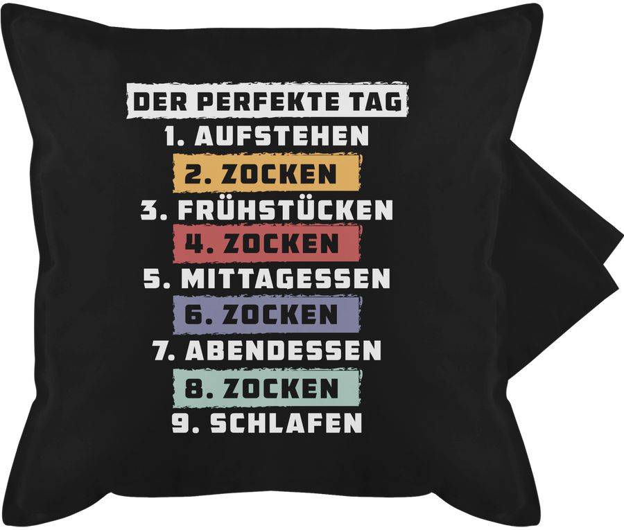 Shirtracer Der perfekte Tag - Zocken - Weiß: Tshirt Rucksack Shirtracer