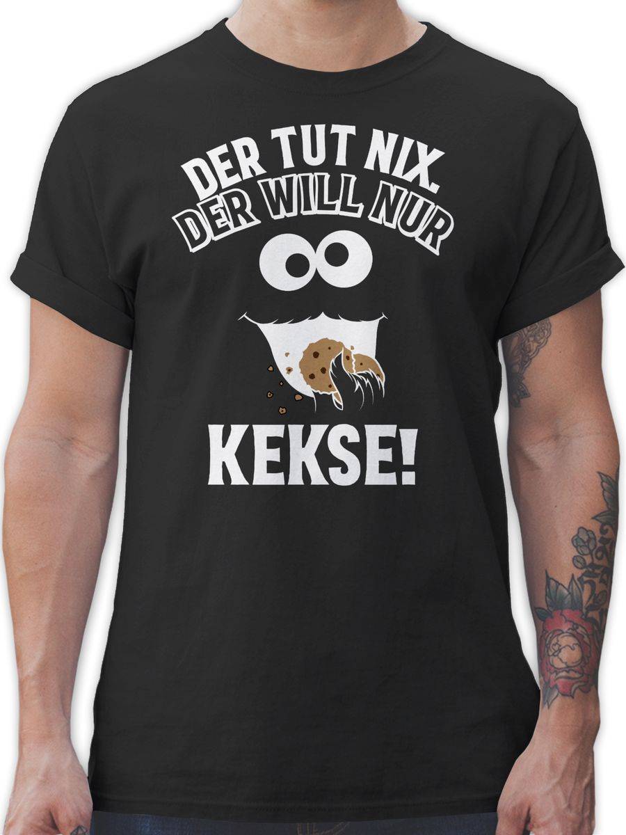 Shirtracer Der tut nix. Der will nur Kekse!: Tshirt Rucksack Shirtracer