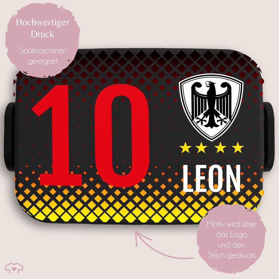 Shirtracer Deutschland Fussball Brotdose Germany Name Und Nummer Personalisiert Shirtracer