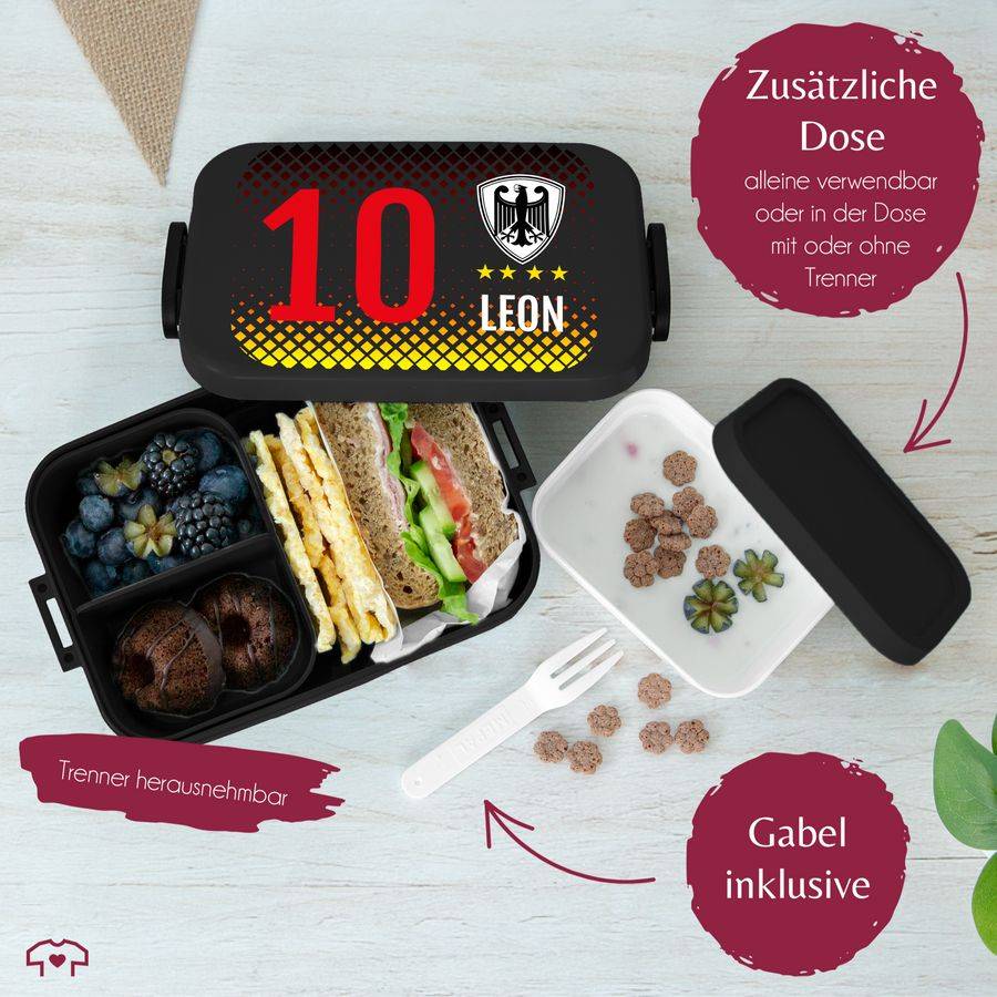 Shirtracer Deutschland Fussball Brotdose Germany Name Und Nummer Personalisiert Shirtracer