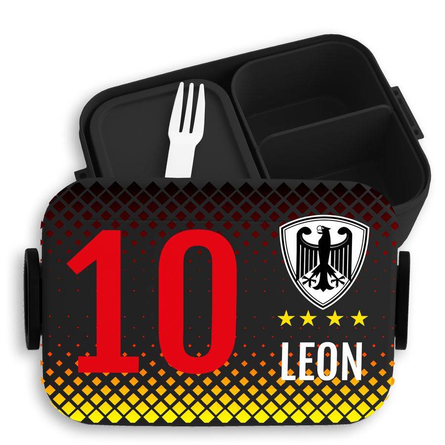 Shirtracer Deutschland Fussball Brotdose Germany Name und Nummer personalisiert Shirtracer