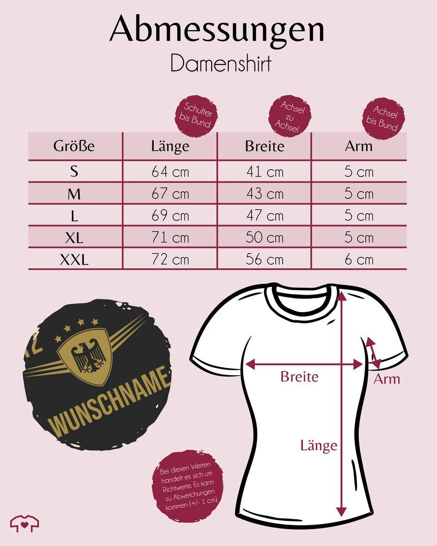 Shirtracer Deutschland Gold Mit Anpassbarem Namen Und Nummer Shirts & Mehr Shirtracer