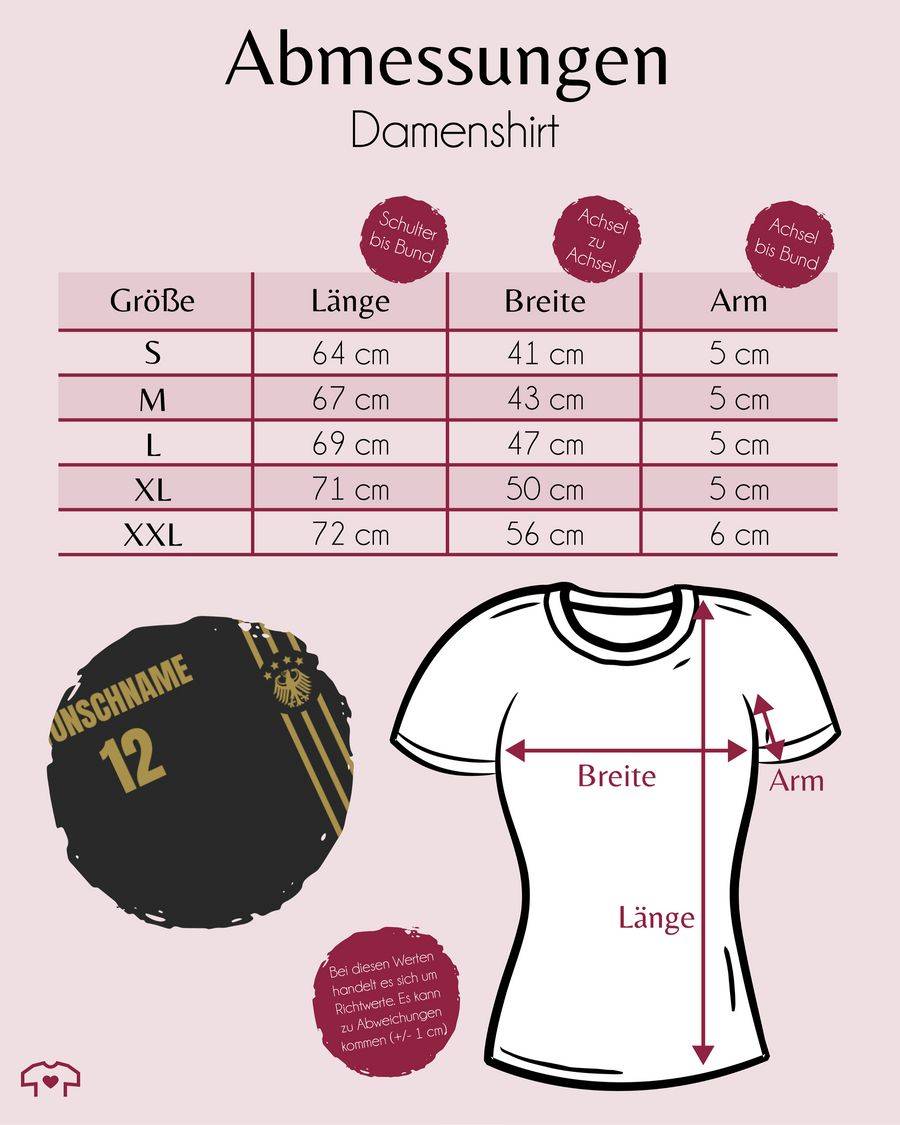 Shirtracer Deutschland Gold Name Und Nummer - Anpassbar Shirts & Mehr Shirtracer
