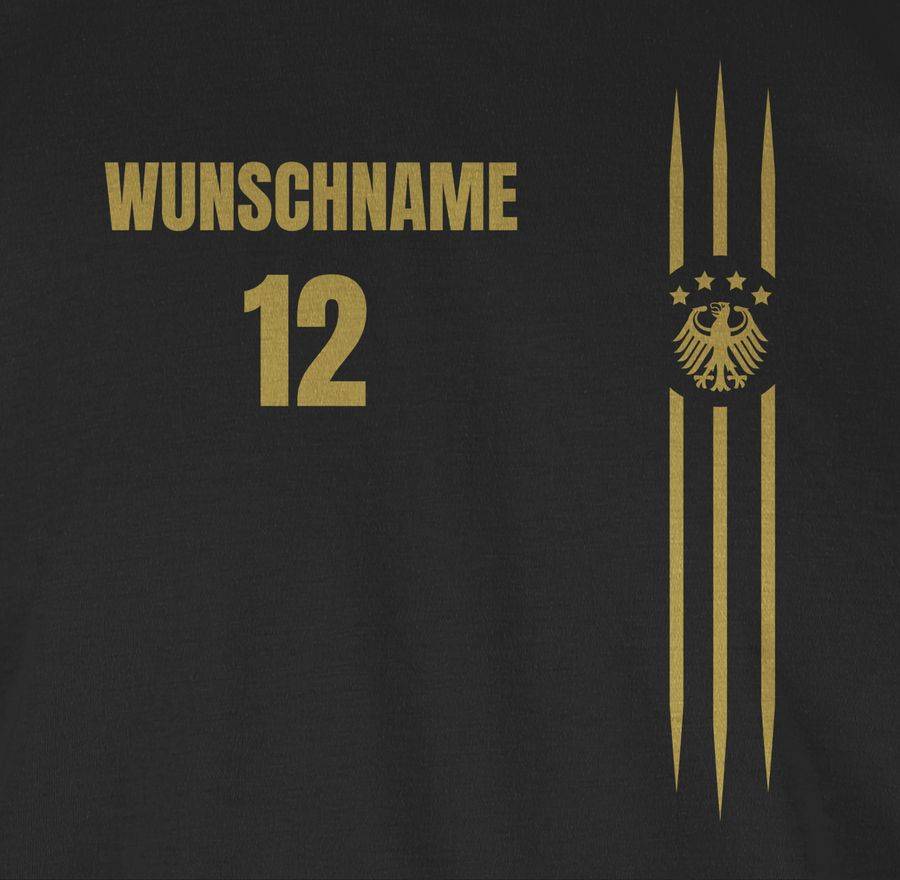 Shirtracer Deutschland Gold Name Und Nummer - Anpassbar Shirts & Mehr Shirtracer