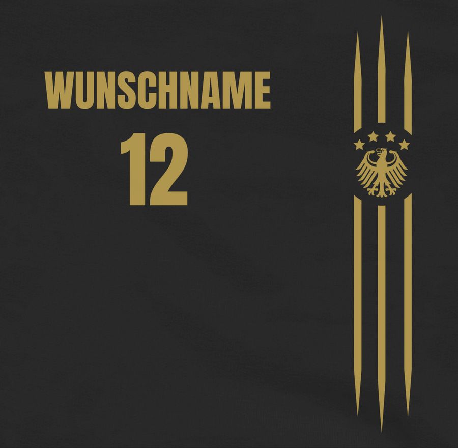 Shirtracer Deutschland Gold Name Und Nummer - Anpassbar Shirts & Mehr Shirtracer