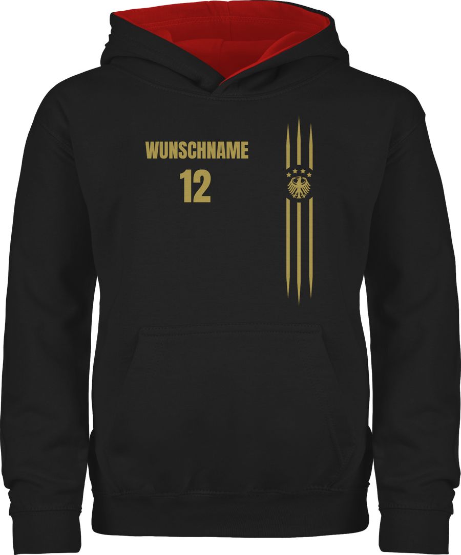 Shirtracer Deutschland Gold Name und Nummer - anpassbar Shirts & Mehr Shirtracer