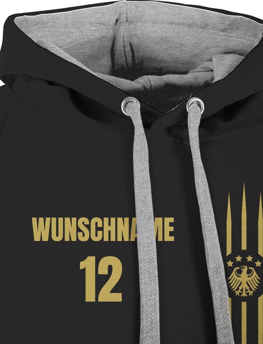 Shirtracer Deutschland Gold Name Und Nummer - Anpassbar Shirts & Mehr Shirtracer