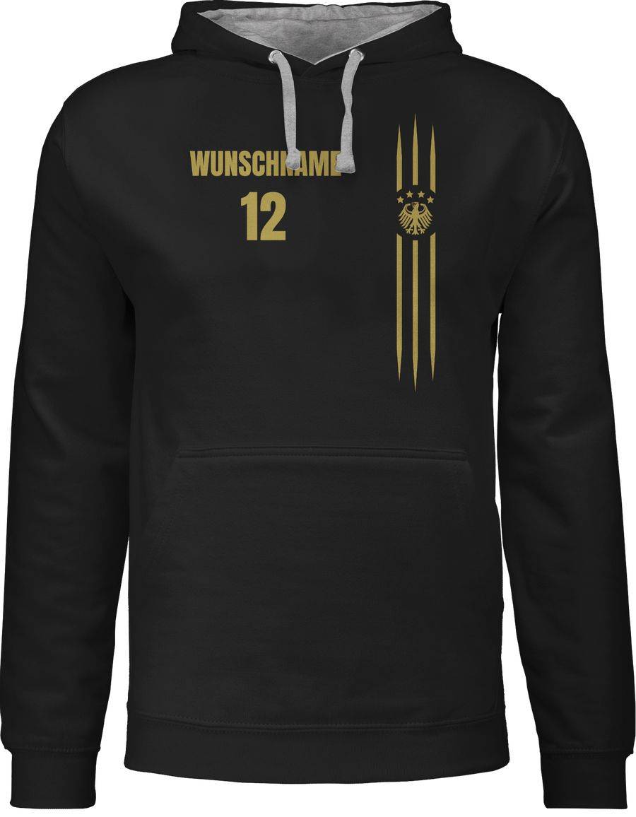 Shirtracer Deutschland Gold Name und Nummer - anpassbar Shirts & Mehr Shirtracer