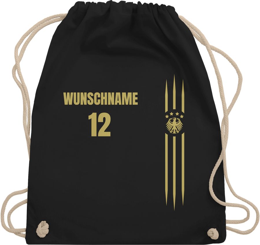 Shirtracer Deutschland Gold Name und Nummer - anpassbar Shirts & Mehr Shirtracer