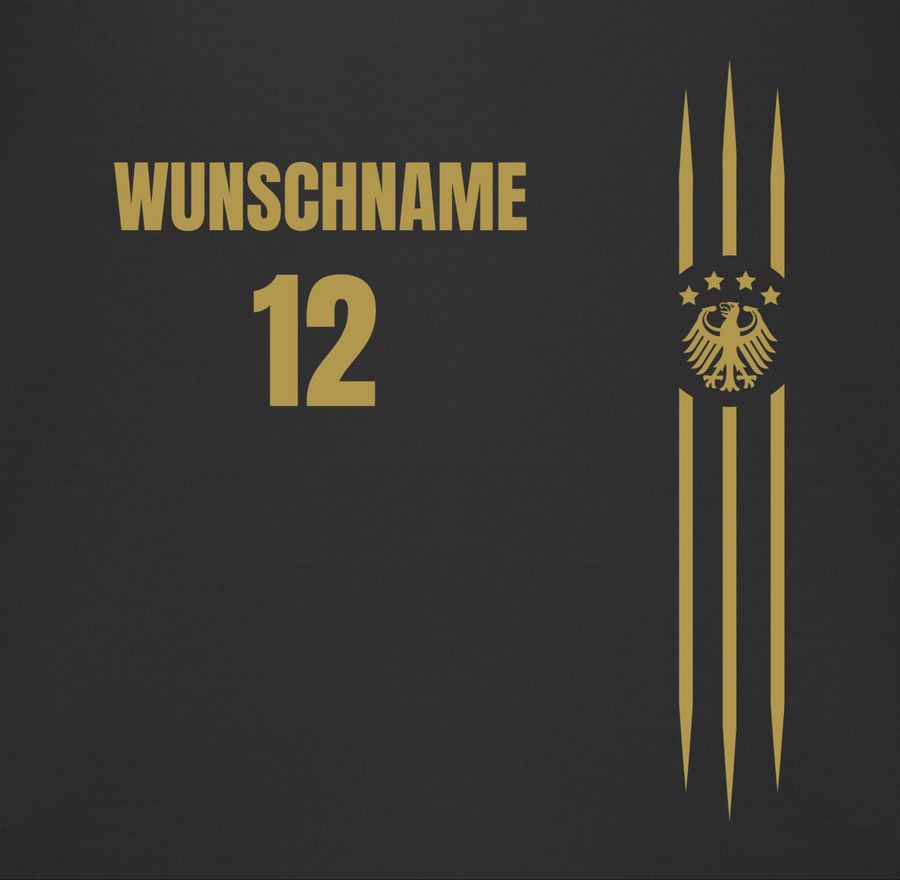 Shirtracer Deutschland Gold Name Und Nummer - Anpassbar Shirts & Mehr Shirtracer