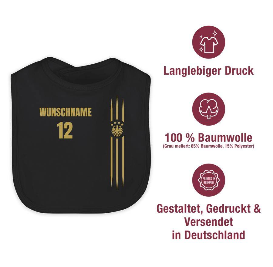 Shirtracer Deutschland Gold Name Und Nummer - Anpassbar Shirts & Mehr Shirtracer